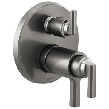 Brizo Levoir™: Tempassure® Thermostatic Valve With Integrated 6-Function Diverter Trim In Luxe Steel