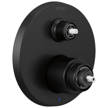 Brizo Litze®: Pressure Balance Valve with Integrated 3-Function Diverter Trim - Less Handles In Matte Black