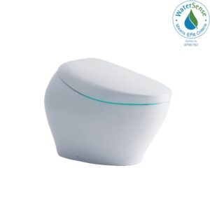 TOTO NEOREST NX2 Dual Flush 1.0 or 0.8 GPF Toilet with Integrated Bidet Seat and EWATER plus and ACTILIGHT, Cotton White