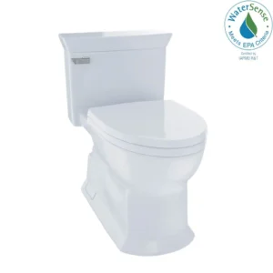 Toto® Eco Soirée® One Piece Elongated 1.28 Gpf Universal Height Skirted Toilet With Cefiontect, Cotton White