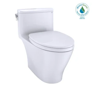 Toto® Nexus® One-Piece Elongated 1.28 Gpf Universal Height Toilet With Cefiontect® And Ss124 Softclose Seat, Washlet®+ Ready, Cotton White