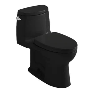 TOTO TOTO® UltraMax® II 1G® One-Piece Elongated 1.0 GPF Universal Height Toilet with SS124 SoftClose Seat, WASHLET+ Ready, Ebony