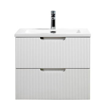Them 24" White Fluted Vanity
