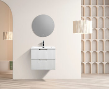 Them 24" White Fluted Vanity - Image 4