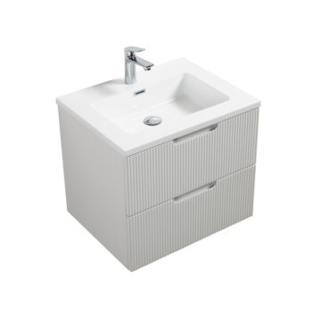 Them 24" White Fluted Vanity - Image 2