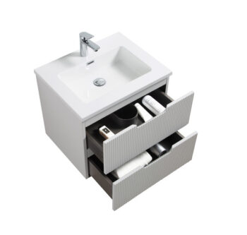 Them 24" White Fluted Vanity - Image 3