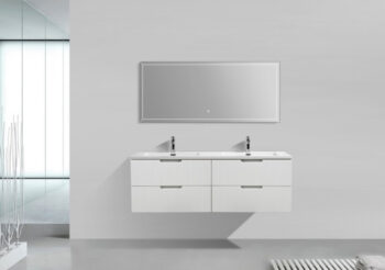 Them 60" White Fluted Vanity - Image 4