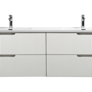 Them 72″ White Fluted Vanity