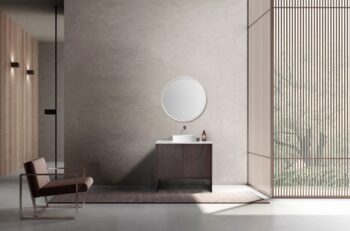 CELLE - Dark Walnut - White Countertop - 36" - Image 2
