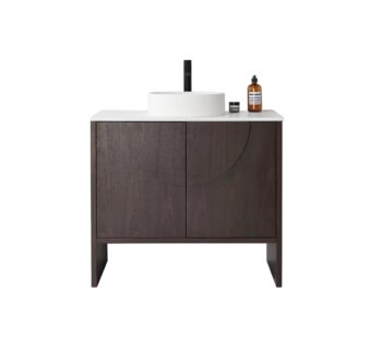 CELLE - Dark Walnut - White Countertop - 36"