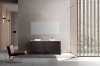 CELLE - Dark Walnut - White Countertop - 72" - Image 9
