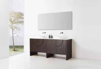 CELLE - Dark Walnut - White Countertop - 72" - Image 3