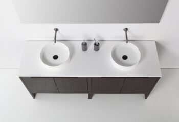 CELLE - Dark Walnut - White Countertop - 72" - Image 7
