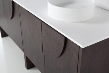 CELLE - Dark Walnut - White Countertop - 72" - Image 4