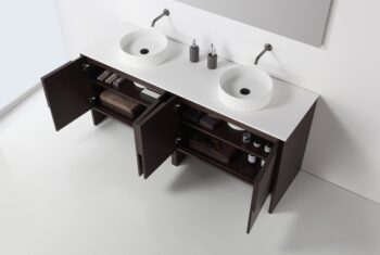 CELLE - Dark Walnut - White Countertop - 72" - Image 8