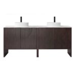 CELLE - Dark Walnut - White Countertop - 72"