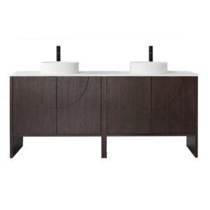 CELLE – Dark Walnut – White Countertop – 72″