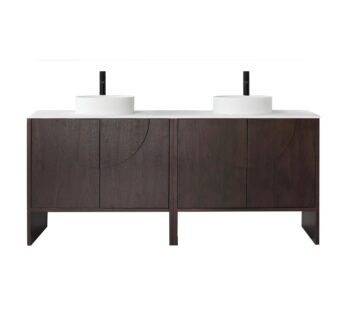 CELLE - Dark Walnut - White Countertop - 72"