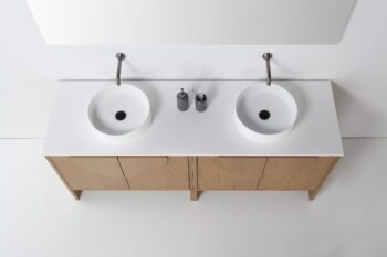 CELLE - Pecan Oak - White Countertop - 72" - Image 5