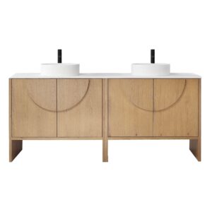 CELLE – Pecan Oak – White Countertop – 72″