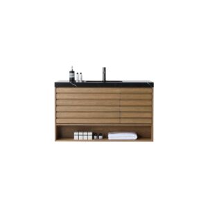 MATERA – Pecan Oak – Black Countertop – 48″