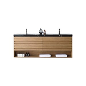 MATERA – Pecan Oak – Black Countertop – 72″