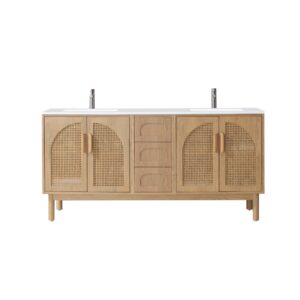 NARA – Pecan Oak – White Countertop – 72″