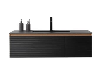 OSLO - Matte Black - Premium Black Sintered Stone Countertop - 48"