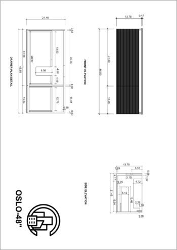 OSLO - Matte Black - Premium Black Sintered Stone Countertop - 48" - Image 12