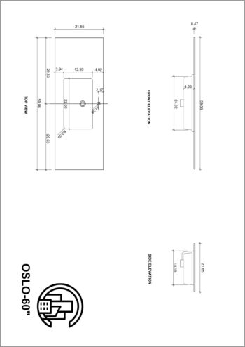 OSLO - Matte Black - Premium Black Sintered Stone Countertop - 60" - Image 12