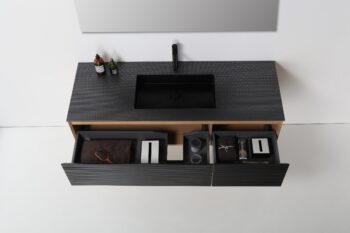 OSLO - Matte Black - Premium Black Sintered Stone Countertop - 60" - Image 4