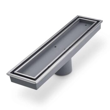 QM Lagos Series. Veil Line. Linear Drain 12" x 3". Satin