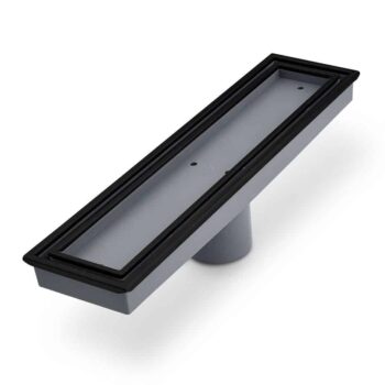 QM Lagos Series. Veil Line. Linear Drain 12" . Black