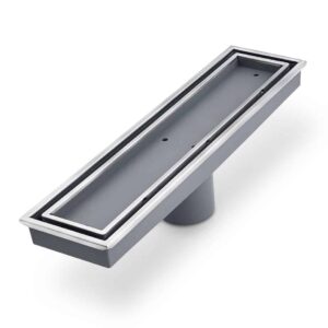QM Lagos Series. Veil Line. Linear Drain 12″ . Polished