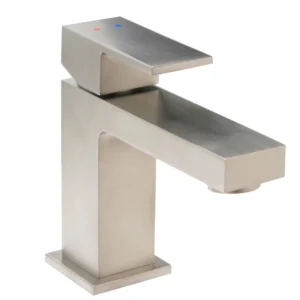 Huntington Brass Brass Razo Single Hole Lavatory Faucet In Pvd Satin Nickel