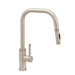 Waterstone Fulton Industrial PLP Pulldown Faucet - Angled Spout - Toggle Sprayer - Antique Bronze