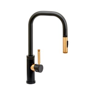 Waterstone Fulton Industrial Prep Size PLP Pulldown Faucet – Toggle Sprayer – Graphite
