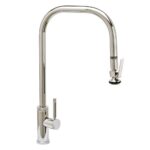 Waterstone Fulton Industrial Extended Reach PLP Faucet - Lever Sprayer - Antique Brass