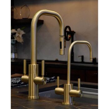 Waterstone Fulton Modern Extended Reach 2 Handle Plp Faucet - Toggle Sprayer - Satin Nickel - Image 2