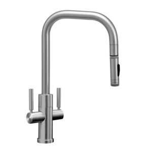 Waterstone Fulton Modern 2 Handle Plp Pulldown Faucet – Toggle Sprayer – American Bronze