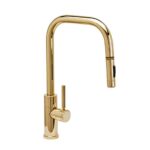 Waterstone Fulton Modern PLP Pulldown Faucet - Angled Spout - Toggle Sprayer - American Bronze