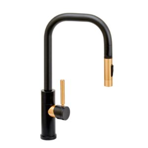 Waterstone Fulton Modern Prep Size PLP Pulldown Faucet – Toggle Sprayer – American Bronze