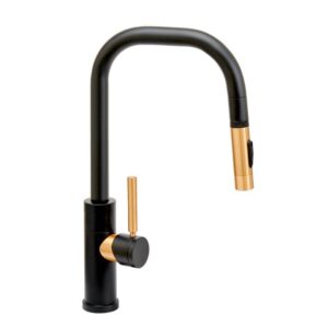 Waterstone Fulton Modern Prep Size Plp Pulldown Faucet – Angle Spout – Toggle Sprayer – Chardonnay