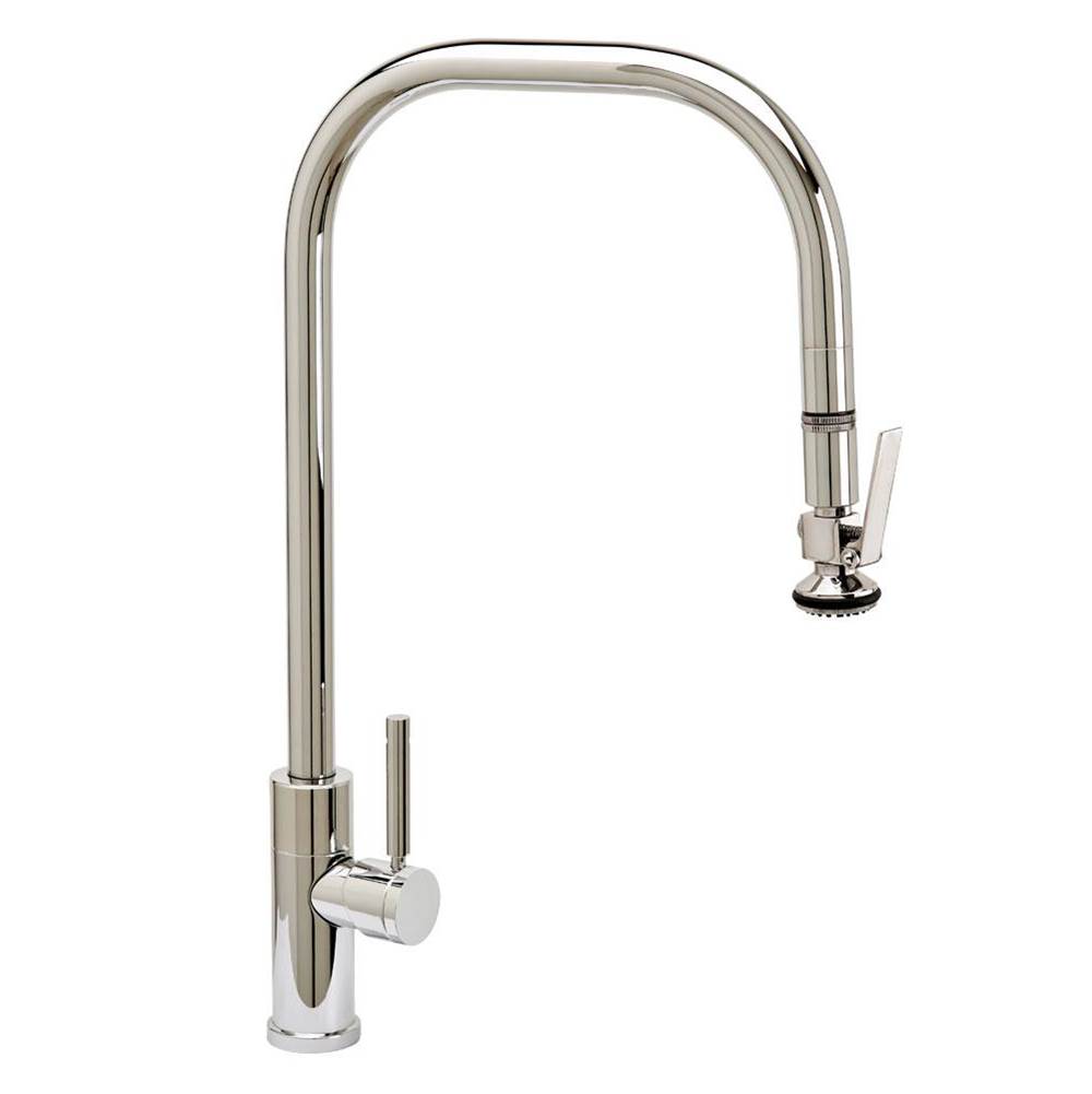 Waterstone Fulton Modern Extended Reach PLP Faucet - Toggle Sprayer - Graphite
