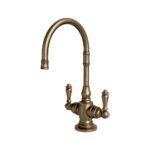 Waterstone Pembroke Hot and Cold Filtration Faucet - Lever Handles - Matte Antique Brass