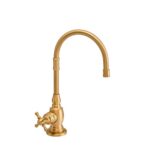 Waterstone Pembroke Hot Only Filtration Faucet - Cross Handle - Distressed Antique Copper