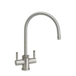 Waterstone Industrial Bar Faucet - C-Spout - Unlacquered Polished Brass