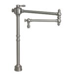 Waterstone Traditional Counter Mounted Potfiller - Lever Handle - Unlacquered Polished Brass