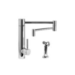 Waterstone Hunley Kitchen Faucet - 18'' Articulated Spout - Classic Bronze