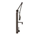 Waterstone Contemporary Gantry Pulldown Faucet - Straight Spout - Black Nickel